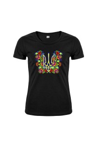 Футболка чорна Петриківка w147